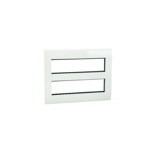 Legrand Myrius 16M White Plate With Frame, 6732 56